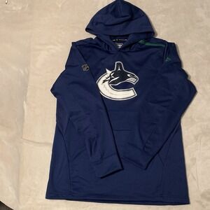 Vancouver Canucks NHL Hockey Size L/G Blue Long Sleeve Hoodie Unisex Sweatshirt